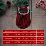 Jolly Red Plaid Christmas Romper with White Lace highlight - Image 3
