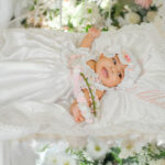 Sarah Grace Baptism  8 piece Set - Handcrafted Baptism Gown Set with Custom Embroidery - Image 7