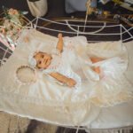 Sarah Grace Baptism  8 piece Set - Handcrafted Baptism Gown Set with Custom Embroidery - Image 4
