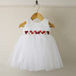 Ruth Complete Baptism  8 piece Set- Graceful Hand Embroidery Dress set for Baby Girls - Image 2