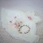 Esther- Baptism Dress and Christening accessories Combo. Elegant Christening Set for Baby Girls - Image 9