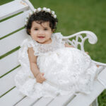 Amelia Christening Gown and accessories  8 piece set- Grace and elegance for your little angel’s cherished moments.